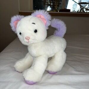 Mattel Barbie Perfectly Plush Fashion Cat Kitten White Purple 1991 Vintage Works